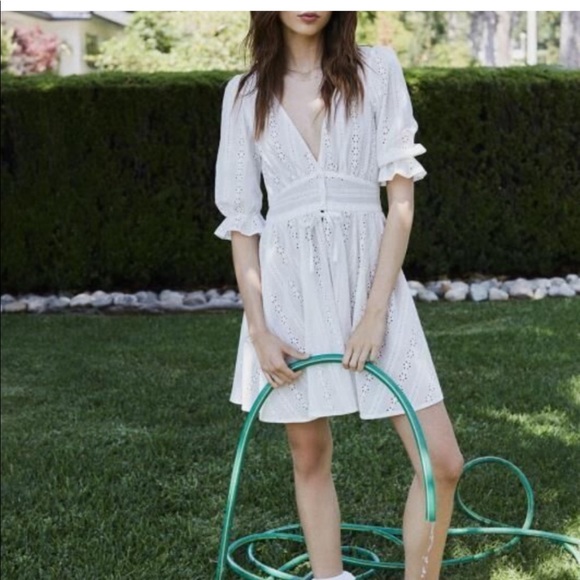 For Love And Lemons Dresses & Skirts - NWOT For Love and Lemons Puff Sleeve Eyelet Dress